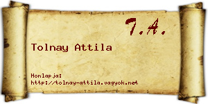 Tolnay Attila névjegykártya