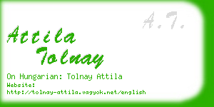 attila tolnay business card